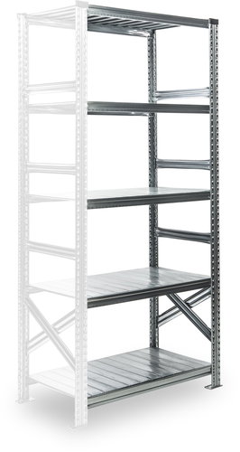 Metalsystem SUPER 123 1972 x 976 x 400 mm, add-on module, galvanized - Shelving Unit - Main image