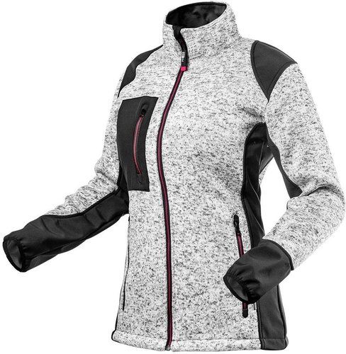 Neo tools women's knitted jacket softshell reinforcement, black-grey, 2XL - Work Jacket - Main image
