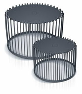 Prosperplast Set of 2 universal oval baskets CLUBO, 30 + 55l, anthracite - Basket