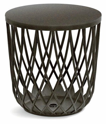 Prosperplast Universal basket UNIQUBO ECO WOOD with plastic lid, coffee, 44,7cm - Basket - Main image