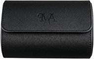 Prague WATCH Accessories Saffiano watchroll double black - Watch Box
