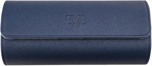 Prague WATCH Accessories¨Saffiano watchroll triple modrá - Box na hodinky  - Hlavný obrázok