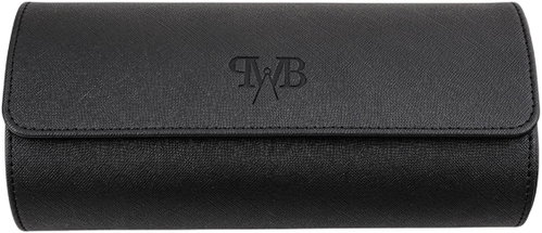Prague WATCH Accessories Saffiano watchroll triple black - Watch Box - Main image