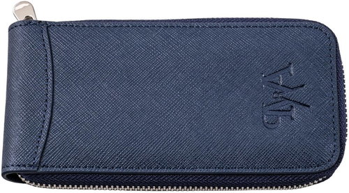 Prague WATCH Accessories Saffiano Zip Case Single Blue - Watch Case - Main image
