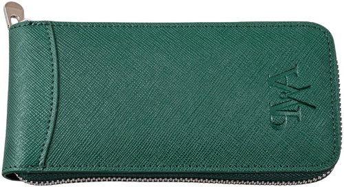 Prague WATCH Accessories Saffiano Zip Case Single green - Watch Box - Main image