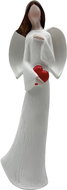 Prodex Anděl bílý s červeným srdcem v ruce 21 cm - Angel Statue