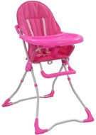 Dětská jídelní židlička růžovo-bílá - Jídelní židlička