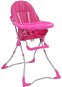 Detská jedálenská stolička ružovo-biela - Stolička na kŕmenie