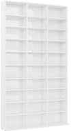 CD cabinet white high gloss 102 x 23 x 177,5 cm chipboard 801784 - Cabinet
