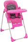 Dětská jídelní židlička růžovo-šedá - Jídelní židlička