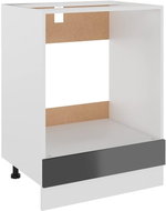 Shumee Kitchen oven cabinet 802504 grey high gloss - Cupboard