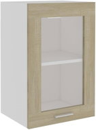 Shumee Upper kitchen cabinet with glass 802508 oak sonoma - Cupboard