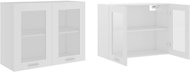Shumee Upper kitchen cabinet with glass 802529 white - Cupboard
