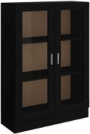 Glass cabinet black 82,5 x 30,5 x 115 cm chipboard 802751 - Cabinet
