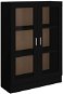 Presklená skriňa čierna 82,5  × 30,5  × 115 cm drevotrieska 802751 - Skriňa