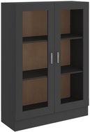 Glass cabinet grey 82,5 x 30,5 x 115 cm chipboard 802752 - Wardrobe