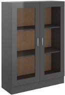 Glass cabinet grey high gloss 82,5x30,5x115 cm chipboard 802758 - Cabinet