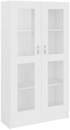 Glass cabinet white 82,5 x 30,5 x 150 cm chipboard 802759 - Cabinet
