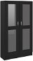 Presklená skrinka čierna, 82,5 x 30,5 x 150 cm, drevotrieska 802760 - Skriňa