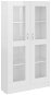 Presklená skrinka biela, vysoký lesk, 82,5 x 30,5 x 150 cm, drevotrieska 802765 - Skriňa