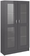 Glass cabinet grey high gloss 82,5x30,5x150 cm chipboard 802767 - Cabinet