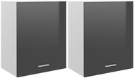 Shumee Kitchen cabinets 2 pcs 805085 grey high gloss - Cupboard