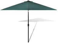 Green parasol 3 m with steel pole 40769 - Sun Umbrella