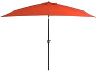 Garden parasol with metal rod 300 x 200 cm terracotta 44504 - Sun Umbrella