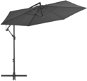 Cantilever parasol with aluminium pole 300 cm anthracite 44509 - Sun Umbrella