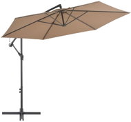 Cantilever parasol with aluminium pole 300 cm taupe 44510 - Sun Umbrella