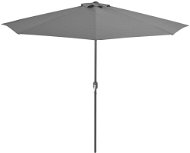 Umbrella for balcony aluminium pole anthracite 300x150cm semicircle 44593 - Sun Umbrella
