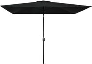 Garden parasol with metal pole 300 x 200 cm black 47128 - Sun Umbrella