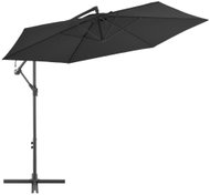 Cantilever parasol with aluminium pole 300 cm black 47132 - Sun Umbrella