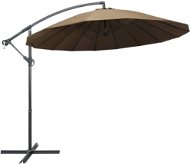 Hanging parasol taupe 3 m aluminium pole 47223 - Sun Umbrella