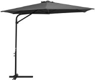 Garden parasol with steel rod 300 x 250 cm anthracite 47314 - Sun Umbrella