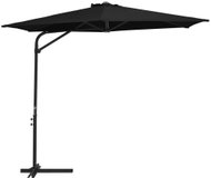 Garden parasol with steel rod 300 cm black 47318 - Sun Umbrella