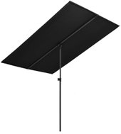 Garden parasol with aluminium pole 2 x 1.5 m black 47342 - Sun Umbrella