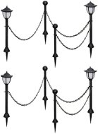 Solar lights 4 pcs with chains and posts 277119 - Garden Lighting