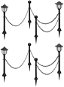 Solar lights 4 pcs with chains and posts 277119 - Garden Lighting
