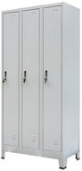 Lockers with 3 compartments 90x45x180 cm steel grey 20155 - Wardrobe