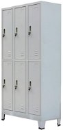 Šatníková skriňa Šatňové skrinky so 6 oddeleniami 90 × 45 × 180 cm oceľ sivá 20156 - Šatní skříň