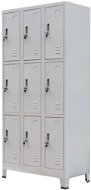 Šatníková skriňa Šatňové skrinky s 9 oddeleniami 90 × 45 × 180 cm oceľ sivá 20157 - Šatní skříň
