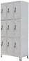 Šatníková skriňa Šatňové skrinky s 9 oddeleniami 90 × 45 × 180 cm oceľ sivá 20157 - Šatní skříň
