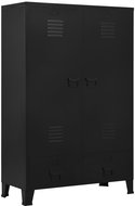 Wardrobe industrial black 90 x 40 x 140 cm steel 145357 - Wardrobe