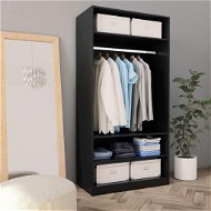 Wardrobe Wardrobe black 100 x 50 x 200 cm chipboard 800226 - Šatní skříň