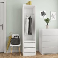 Wardrobe with drawers white 50 x 50 x 200 cm chipboard 800612 - Wardrobe