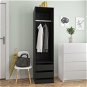 Wardrobe with drawers black 50 x 50 x 200 cm chipboard 800613 - Wardrobe
