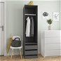 Wardrobe with drawers grey 50 x 50 x 200 cm chipboard 800614 - Wardrobe
