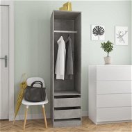 Wardrobe with drawers concrete grey 50x50x200 cm chipboard 800616 - Wardrobe