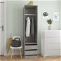 Wardrobe with drawers concrete grey 50x50x200 cm chipboard 800616 - Wardrobe